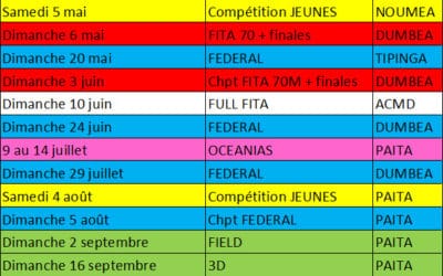 Calendrier de ligue 2018